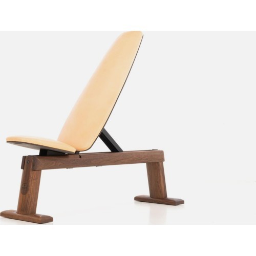 Treniruočių suoliukas NOHrD Walnut, natūrali oda, natūralus