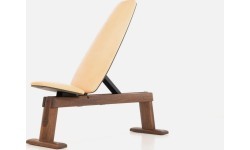 Treniruočių suoliukas NOHrD Walnut, natūrali oda, natūralus