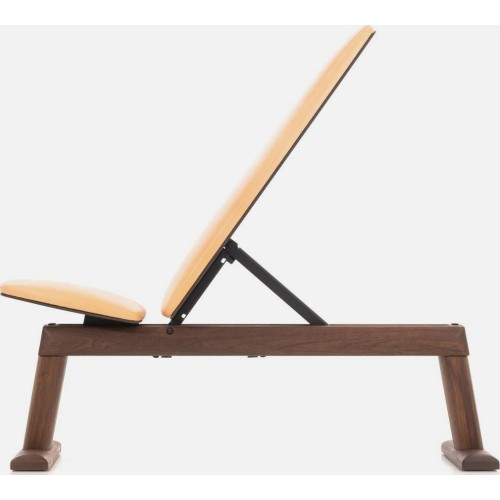 Weight Bench NOHrD Walnut Genuine Leather, Natural