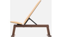 Weight Bench NOHrD Walnut Genuine Leather, Natural