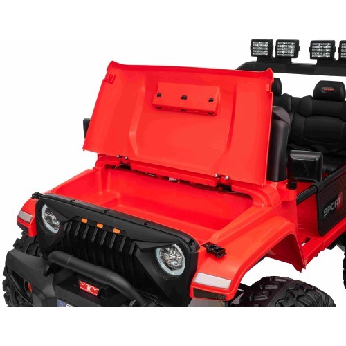 Elektromobilis Extreme Sport 4x4, raudonas, dvivietis