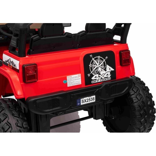 Elektromobilis Extreme Sport 4x4, raudonas, dvivietis