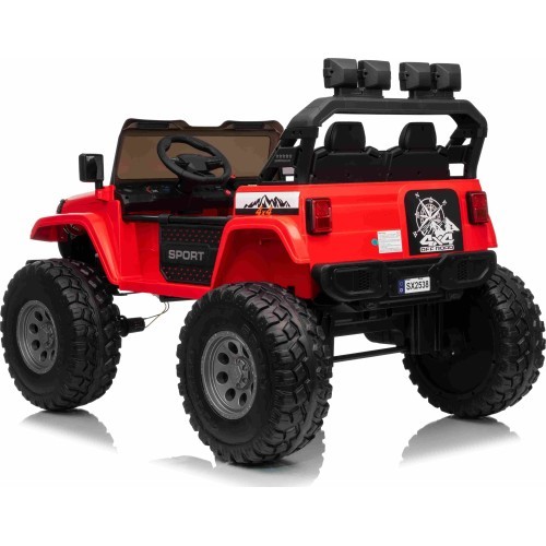Elektromobilis Extreme Sport 4x4, raudonas, dvivietis