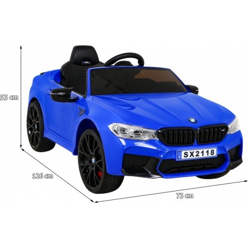 BMW M5 Drift mėlynas vaikiškas elektromobilis