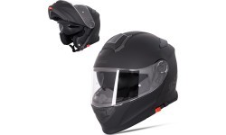 Flip-Up Motorcycle Helmet W-TEC Venero - Magic Matt Black