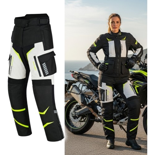 Женские мотоциклетные брюки W-TEC Warao Lady - Black/Blue