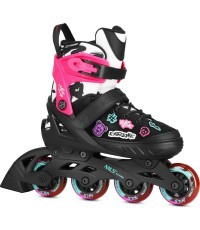Роликовые коньки Nils Extreme Vibe NA2053A розовые, размер XS (29-32) - NA2053A ŁYŻWOROLKI VIBE RÓŻOWE ROZM. XS(29-32) NILS EXTR
