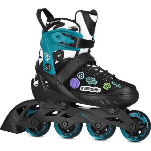 Роликовые коньки Nils Extreme Vibe NA2053A розовые, размер XS (29-32) - NA2053A ŁYŻWOROLKI VIBE TURKUSOWE ROZM. XS(29-32) NILS E