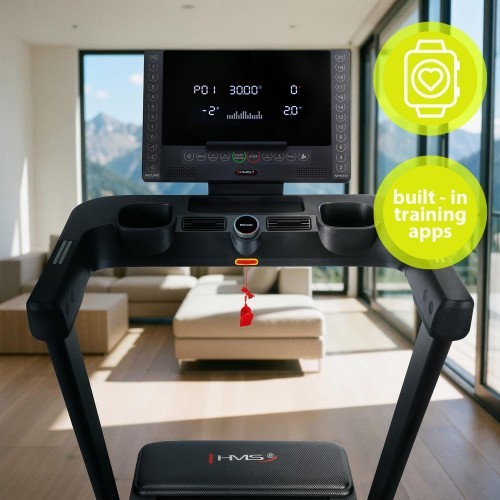 ELECTRIC TRAINING TREADMILL WITH INCLINE AND DECLINE ADJUSTMENT HMS TERRUN350