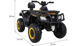 Квадроцикл XT-SPEED 4x4, жёлтый