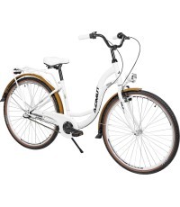 Dviratis AZIMUT Vintage 28" 3-speed 2025 white-cream matt