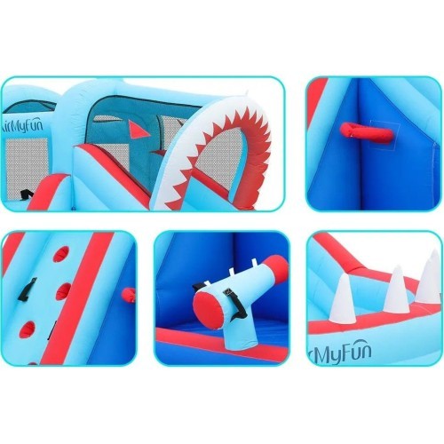 Pripučiama batutų pilis AirMyFun Shark 83046
