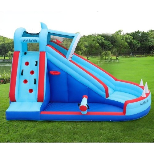 Pripučiama batutų pilis AirMyFun Shark 83046