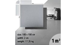 Heavy-Duty Floor Mat inSPORTline Luxteko Waffle 100 x 100 x 2 cm - Mramor