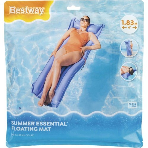 Надувной плавательный матрас BESTWAY фиолетовый 183x69 см + подушка