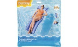 Pripučiamas plaukimo čiužinys BESTWAY violetinis 183x69 cm + pagalvė