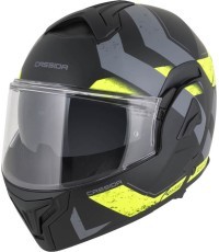 Мотошлем с откидной челюстью Cassida MultiFlip Korp P/J - Matt Black/Fluo Yellow/Grey