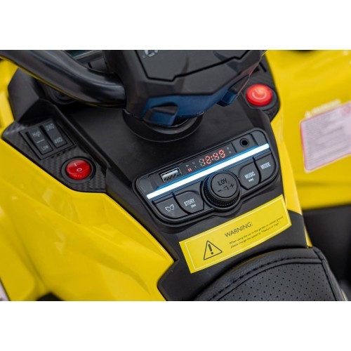 Keturratis Can-Am Outlander su nuotolinio valdymo pultu, geltonas