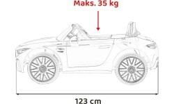 Электромобиль Mercedes Benz AMG SL63, красный