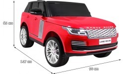 Elektromobilis Range Rover HSE, raudonas, dvivietis su pultu