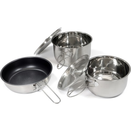 Origin Outdoors nerūdijančio plieno virimo indų komplektas „Non-Stick“