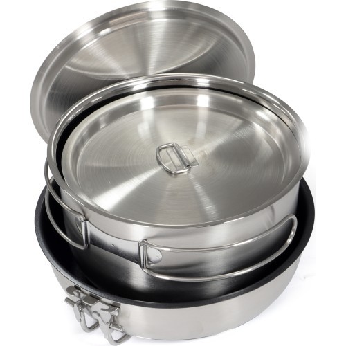 Origin Outdoors nerūdijančio plieno virimo indų komplektas „Non-Stick“