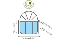 Купол для бассейна EXIT ECO ø450 см – универсальный