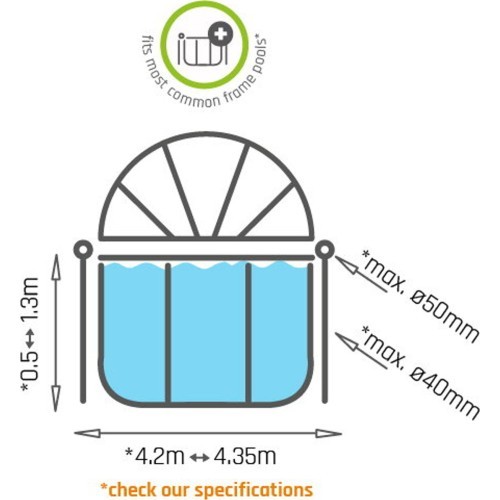 EXIT baseino kupolas ECO ø427cm – universalus