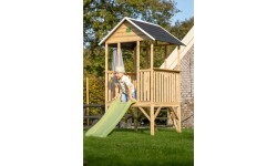 Деревянный игровой домик EXIT Panorama 300 с горкой