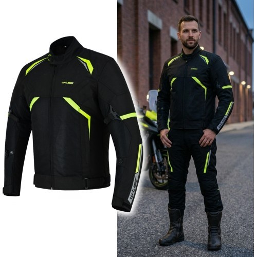 Мотоциклетная куртка W-TEC Timuco - Black-Fluo
