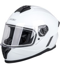 Vaikiškas integralinis motociklininko šalmas W-TEC Basmeck - Blizgi balta
