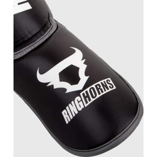 Ringhorns Charger by Venum Shin Guards and Foot Protectors - Black
