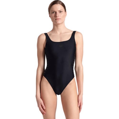 Женский купальник Team Stripe U Back, чёрный, L - 500