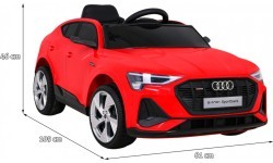 Elektromobilis Audi E-Tron Sportback, raudonas