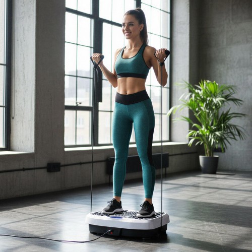 VIBRATION PLATFORM WITH RESISTANCE BANDS SVP08 ONE FITNESS