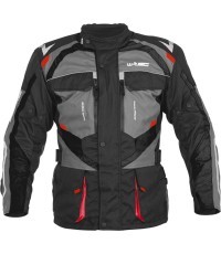 Vyriška motociklininko striukė W-Tec Burdys Evo - Juoda, pilka, raudona