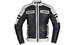 Мужская кожаная куртка W-TEC Esbiker - Чёрный