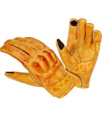 Leather Motorcycle Gloves B-STAR Airstream - Yellow