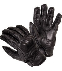 Leather Motorcycle Gloves W-TEC Trogir - Black