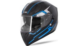 Интегральный мотоциклетный шлем W-TEC Vesco - Глянцевый чёрный-синий