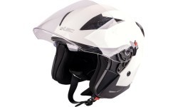 Motociklininko šalmas W-TEC Putta - Perlamutro balta
