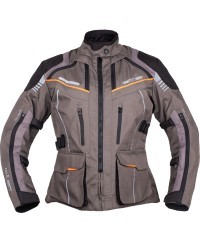 Moteriška turistinė motociklininkų striukė W-TEC Smackton Lady - Pilka/oranžinė