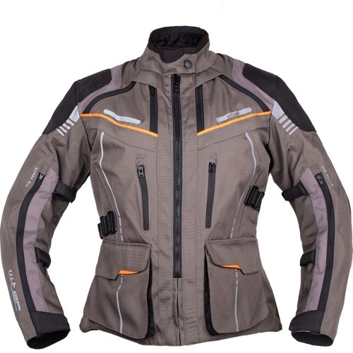 Women’s Touring Motorcycle Jacket W-TEC Smackton Lady -  Grey/Orange 