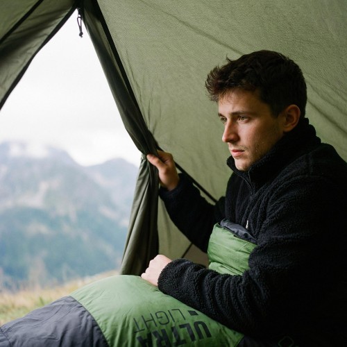 Itin lengvas miegmaišis NILS Camp NC1705, juodai žalias