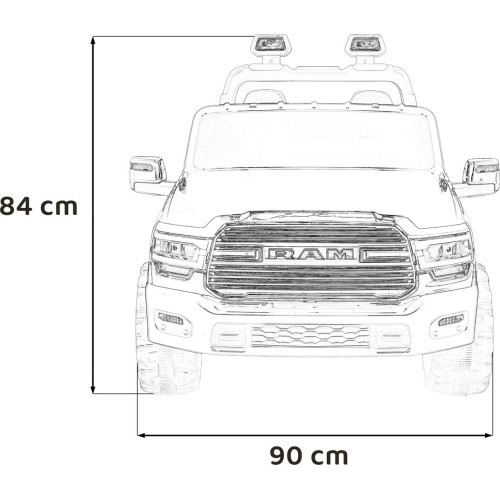 Электромобиль RAM 3500 Police, чёрный