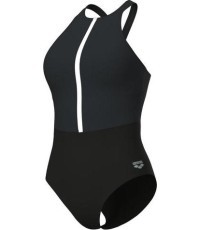 Женский купальник Silvia Cross Back, чёрно-серо-белый, 38 - 550