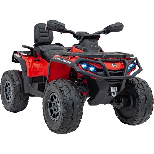 Keturratis Can Am Outlander ATV su nuotolinio valdymo pultu, raudonas