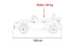 Elektromobilis RUF CTR3, baltas