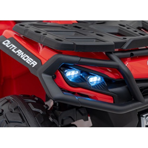 Keturratis Can Am Outlander ATV su nuotolinio valdymo pultu, raudonas