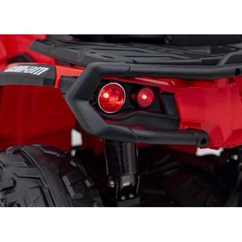Keturratis Can Am Outlander ATV su nuotolinio valdymo pultu, raudonas